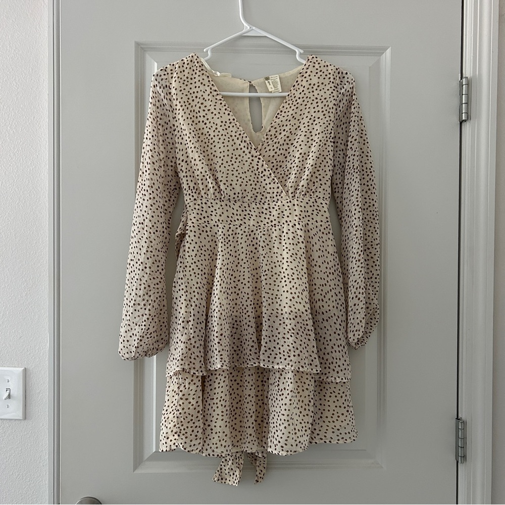 Patterned long sleeve dress